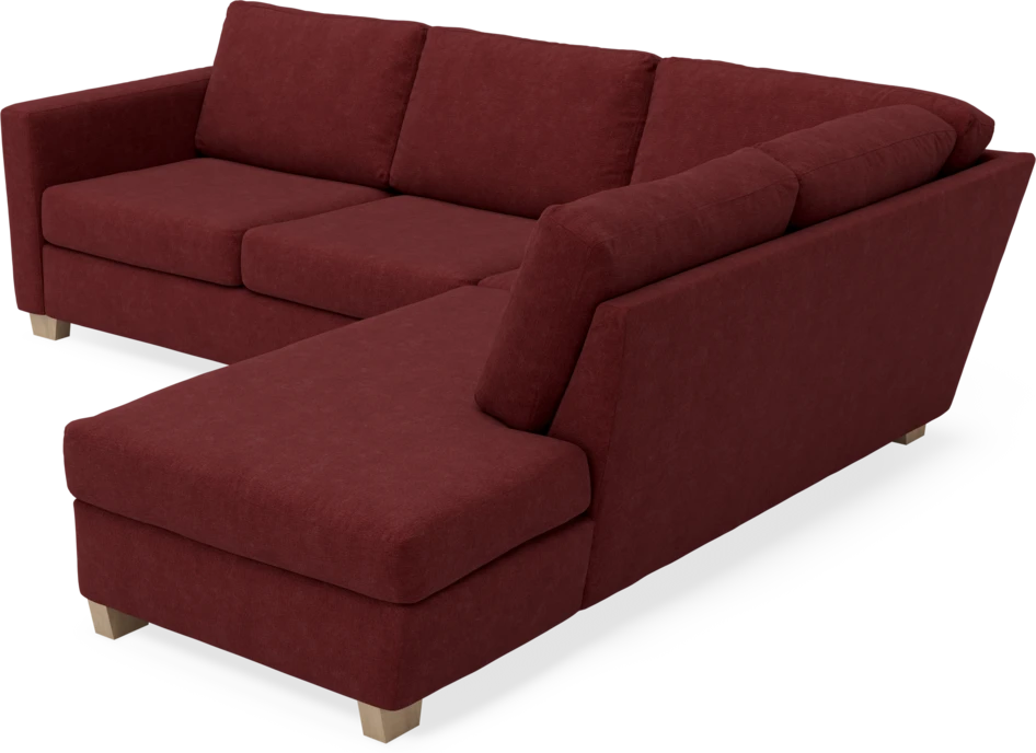 Friday - 2,5-sits soffa med divan höger - Rosa