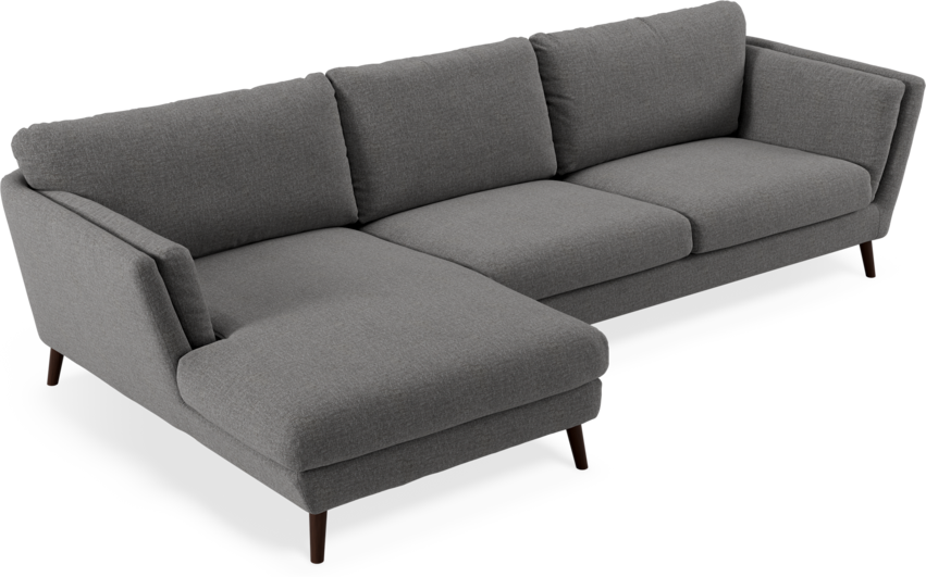 Madison Lux - 3-sits soffa med schäslong vänster - Grå