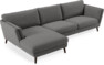 Madison Lux - 3-sits soffa med schäslong vänster - Grå