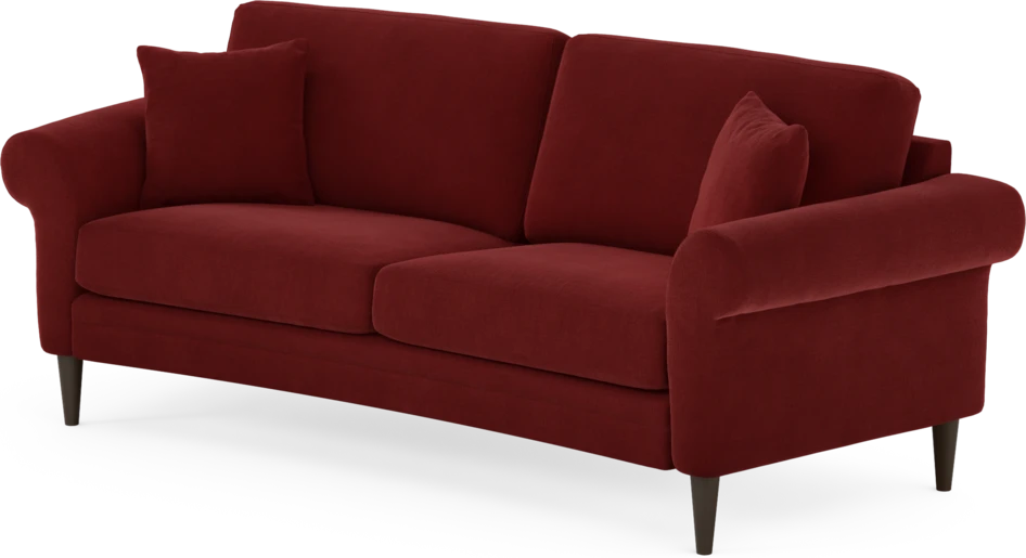 Eden - 2,5-sits soffa svängd - Röd