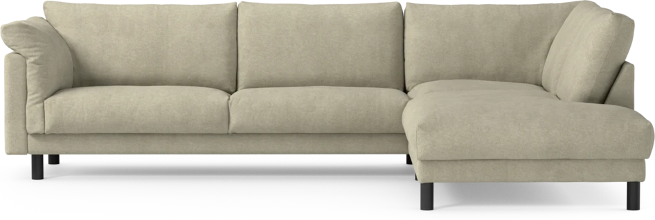 Cherrie - 3-sits soffa med divan höger, fast klädsel - Beige