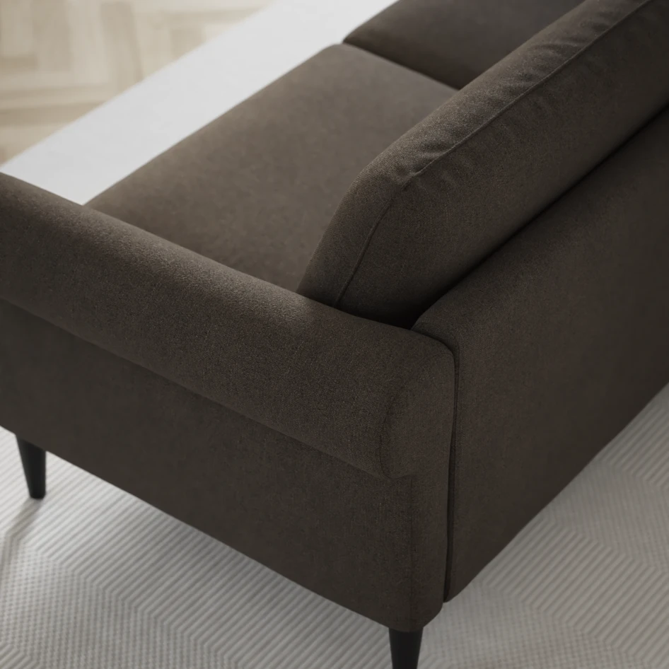 Bridge - 3-sits soffa med schäslong vänster och divan höger - Brun