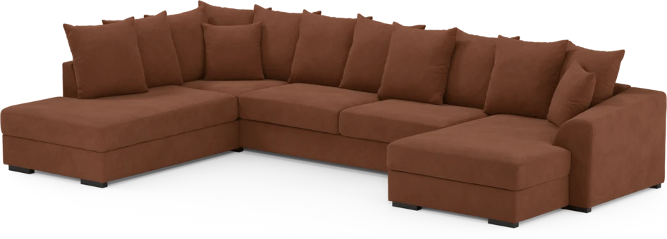 Town - 3-sits soffa med divan vänster och schäslong höger - Orange