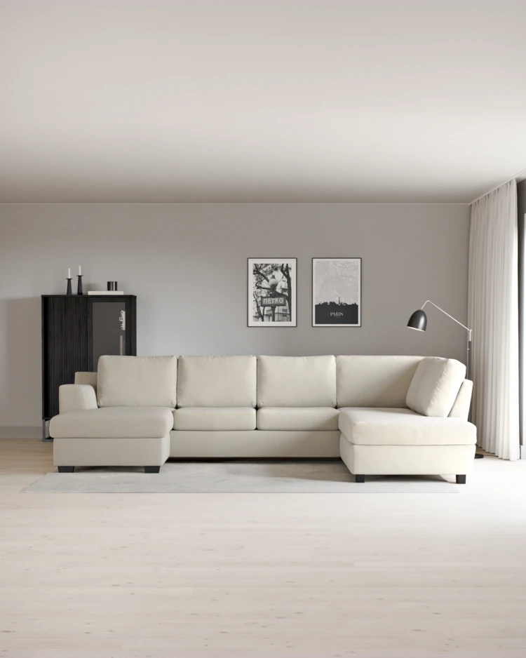 Friday - 3-sits soffa med schäslong vänster och divan höger - inspiration