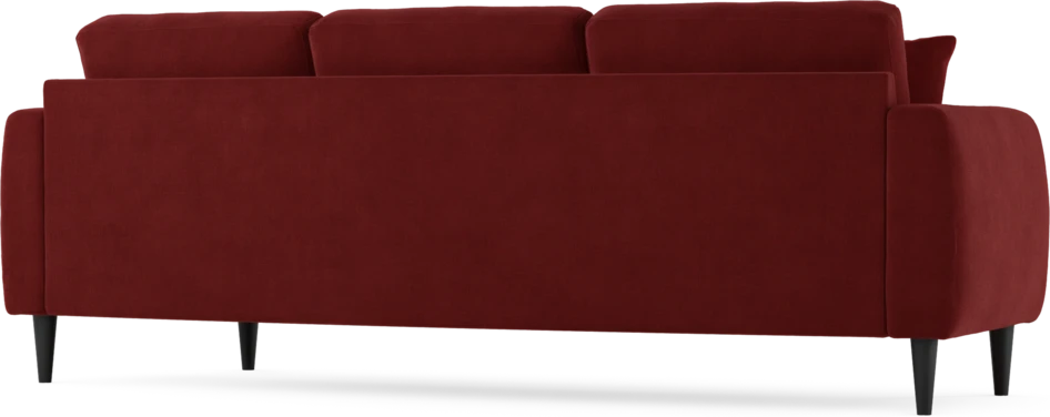 Eden - 3-sits soffa svängd - Röd
