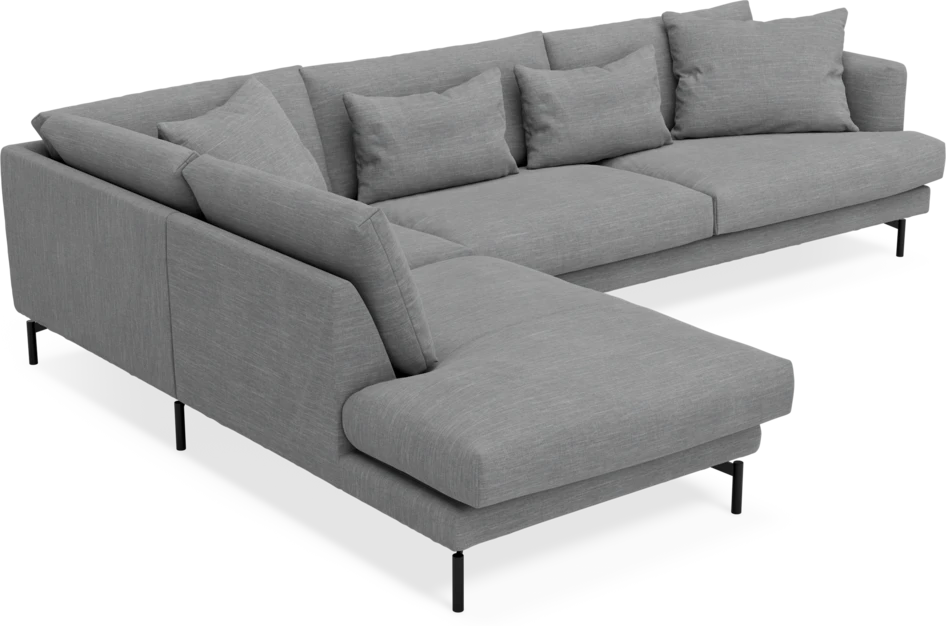 Harper - 3-sits soffa med divan vänster - Grå