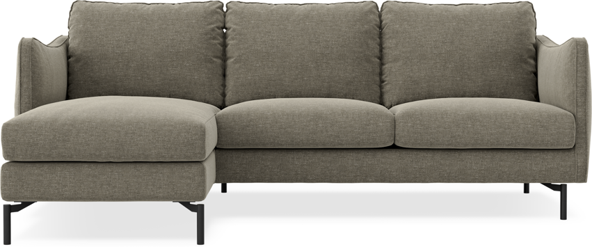 Madison Lux - 2-sits soffa med schäslong vänster - Grön