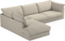 Cherrie Klädsel -  3-sits soffa med divan vänster - Beige