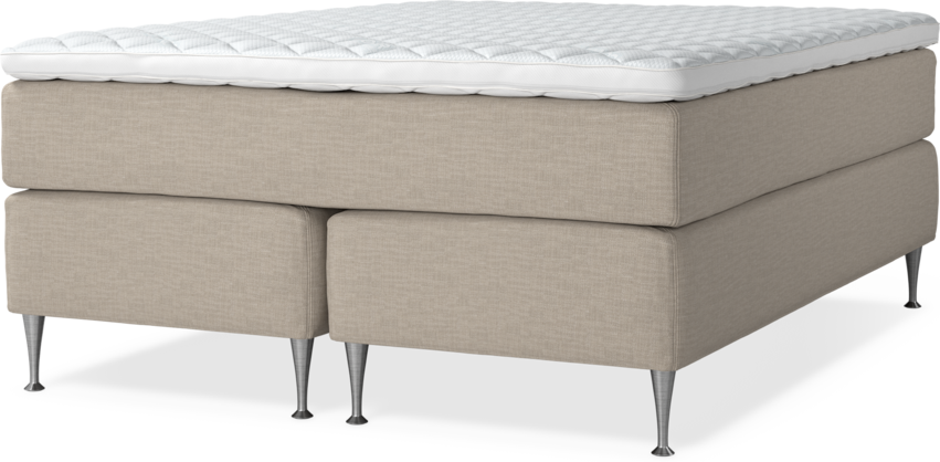 Delux Exclusive - Kontinentalsäng, dubbelsäng med bäddmadrass - Beige