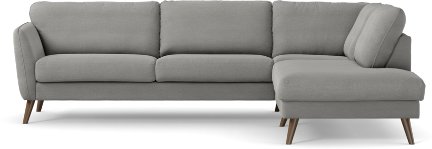 Bridge - 3-sits soffa med divan höger - Grå