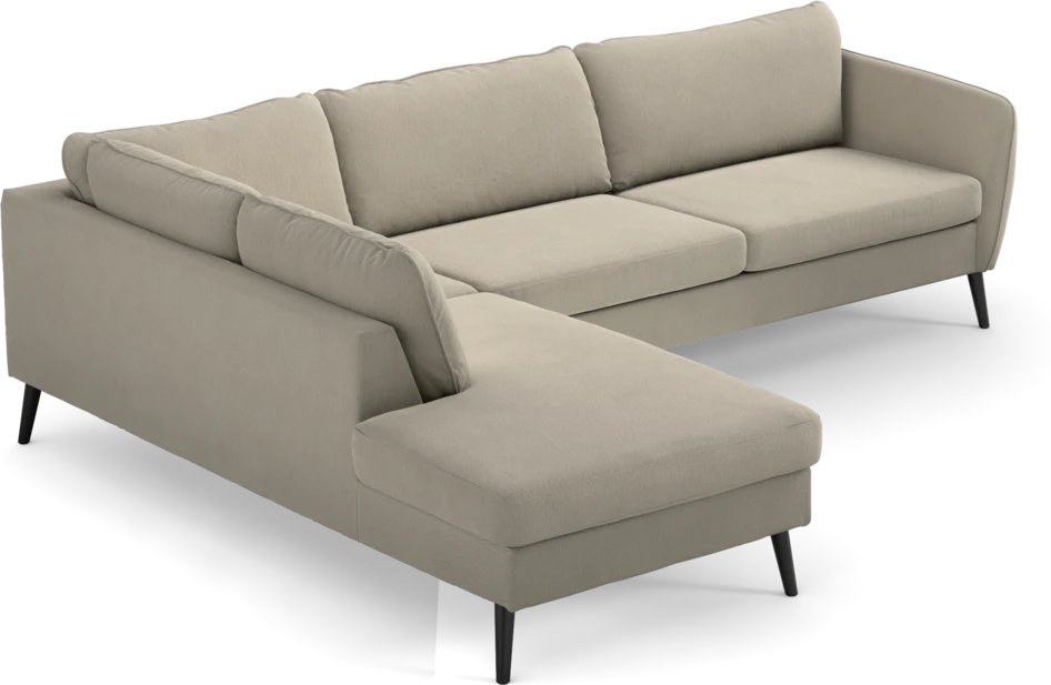 County - 2,5-sits soffa med divan vänster - Grå