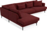 Harper - 3-sits soffa med divan vänster - Rosa