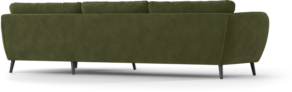 Madison Lux - 3-sits soffa med schäslong höger - Grön
