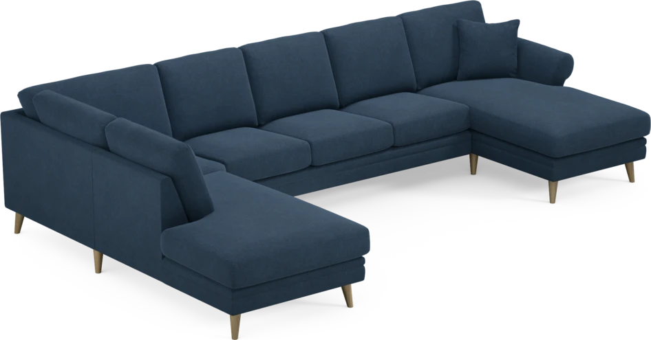Eden - 3-sits soffa med divan vänster och schäslong höger - Blå