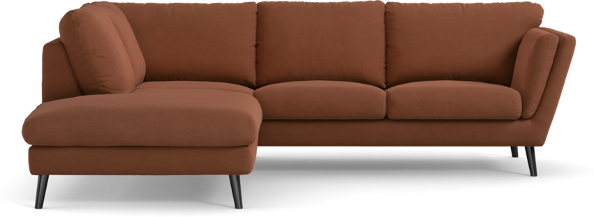 Madison Lux - 2-sits soffa med divan vänster - Röd