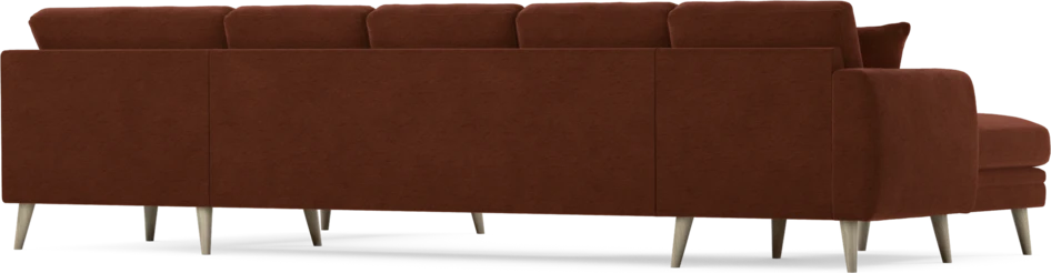 Eden - 3-sits soffa med schäslong vänster och divan höger - Orange