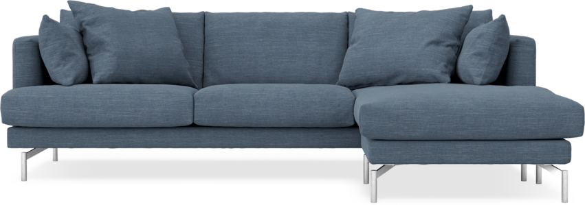Harper - 4-sits med schäslong höger  - Blå
