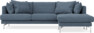 Harper - 4-sits med schäslong höger  - Blå