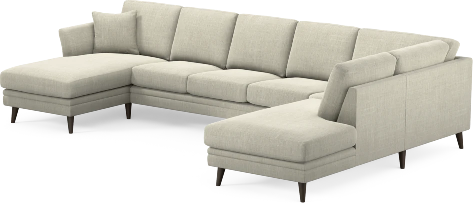 Eden - 3-sits soffa med schäslong vänster och divan höger - Beige
