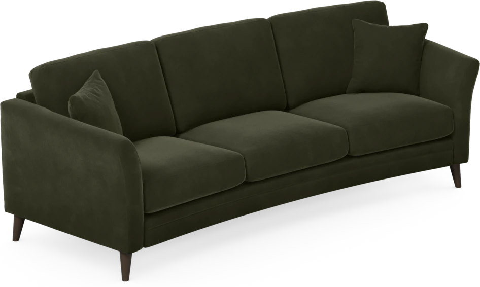 Eden - 3-sits soffa svängd - Grön