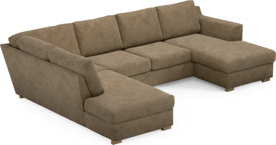 Friday - 3-sits soffa med divan vänster och schäslong höger - Brun