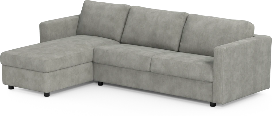 Lindö - Bäddsoffa 2,5-sits med schäslong, vändbar - Grå