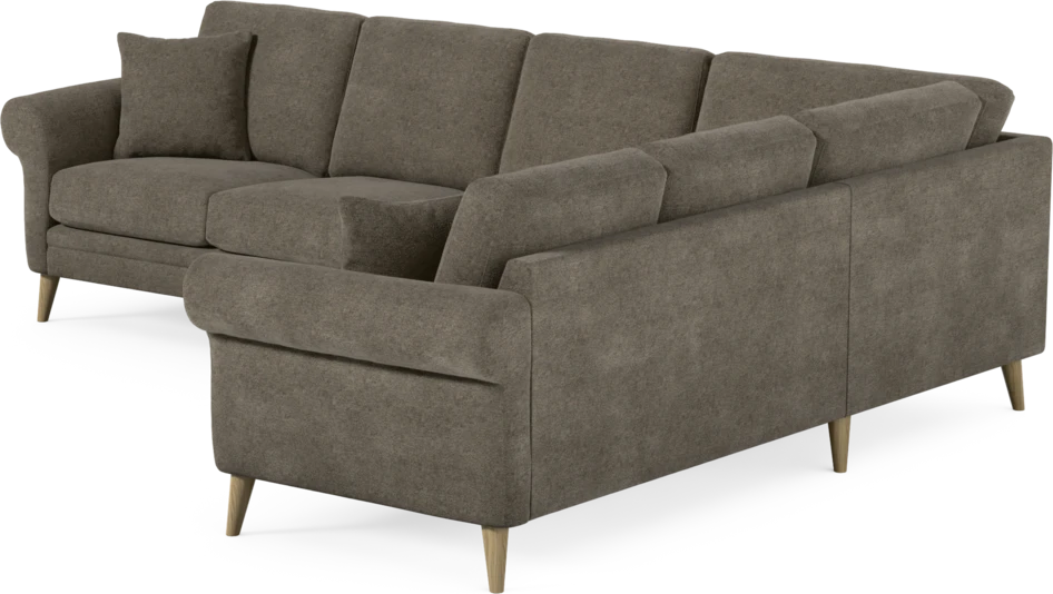 Eden - Hörnsoffa, 3+2-sits - Brun