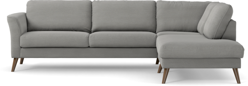 Bridge - 3-sits soffa med divan höger - Grå