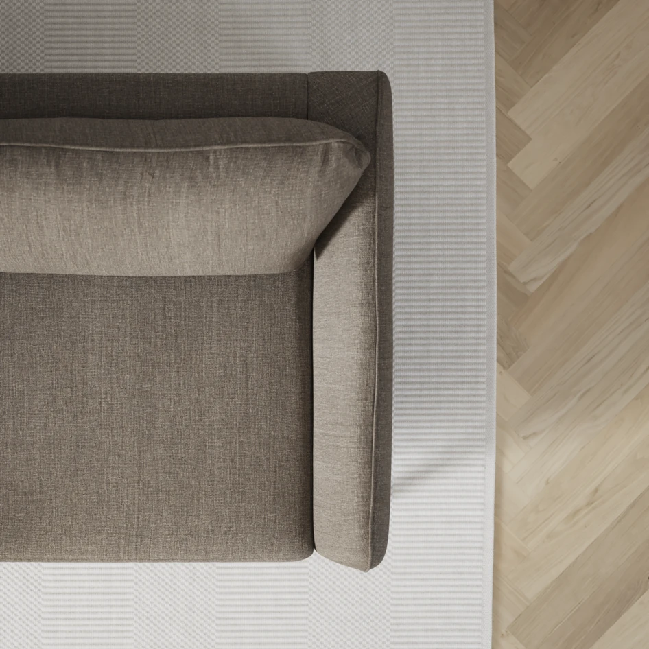 County - 3-sits soffa med divan vänster och schäslong höger - Brun