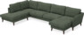 Bridge - 3-sits soffa med divan vänster och schäslong höger - Grön