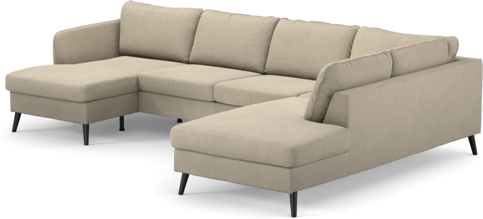 County - 3-sits soffa med schäslong vänster och divan höger - Beige