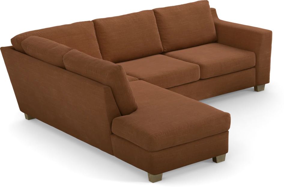 Friday - 2,5-sits soffa med divan vänster - Orange