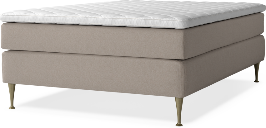 Delux Sense - Kontinentalsäng, enkelsäng med bäddmadrass - Beige
