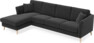 Eden - 3-sits soffa med schäslong - Grå