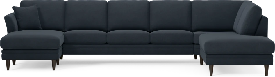 Eden - 3-sits soffa med schäslong vänster och divan höger - Blå