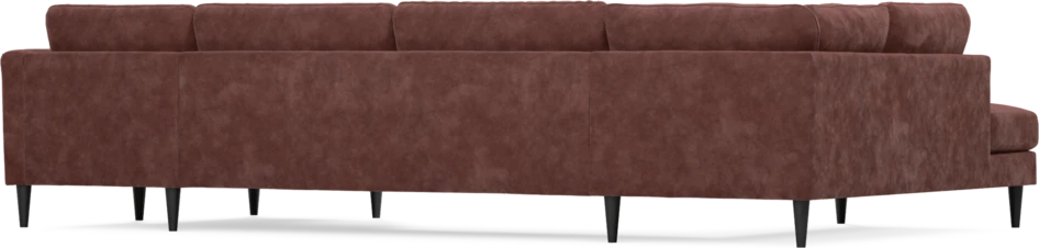 Bridge - 3-sits soffa med divan vänster och schäslong höger - Röd