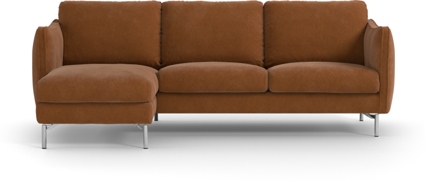 Madison Lux - 2-sits soffa med schäslong vänster - Orange