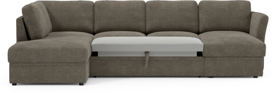 Öland - Bäddsoffa med divan vänster och schäslong höger - Brun