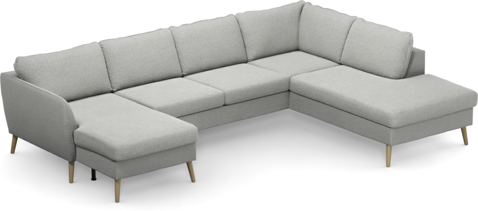 County - 3-sits soffa med schäslong vänster och divan höger - Grå