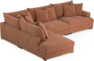 Rossi - 3-sits soffa med divan vänster - Gul