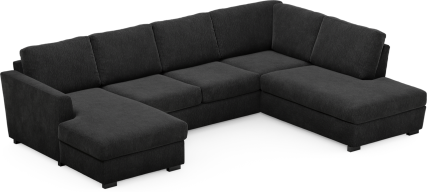 Friday - 3-sits soffa med schäslong vänster och divan höger - Blå