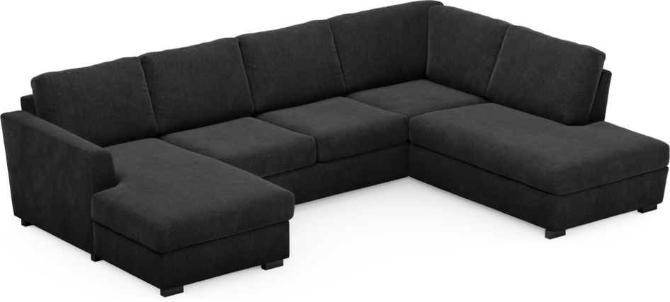 Friday - 3-sits soffa med schäslong vänster och divan höger - Blå