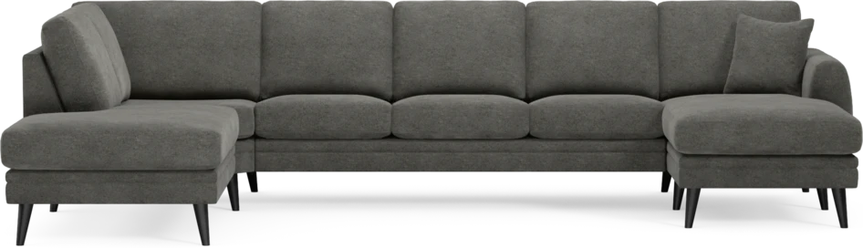 Eden - 3-sits soffa med divan vänster och schäslong höger - Grå