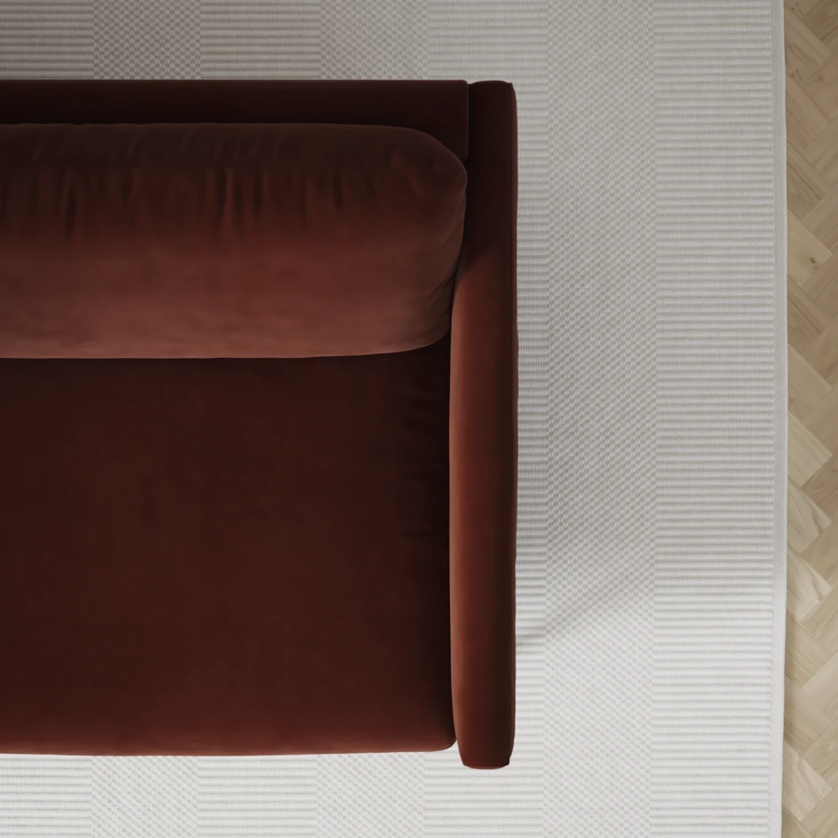 Madison Lux - 2-sits soffa med divan vänster och höger - Orange