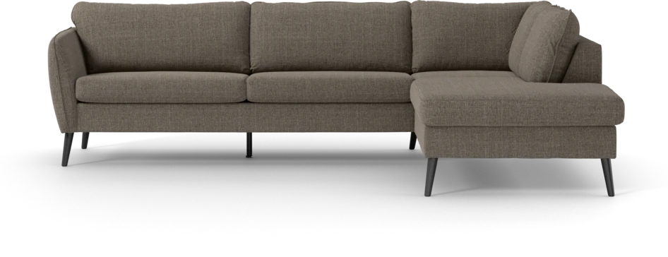 County - 2,5-sits soffa med divan höger - Brun