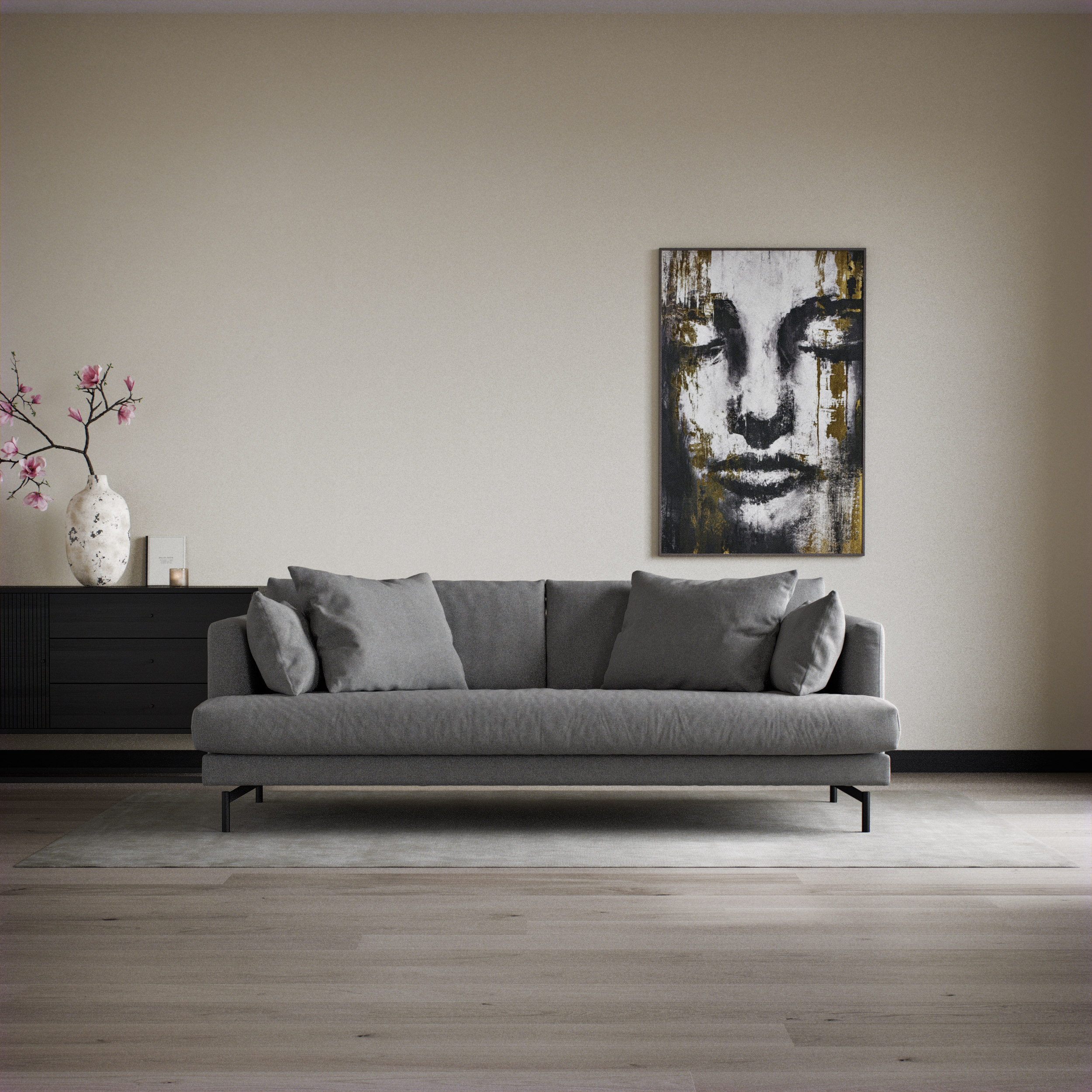 Harper - 3-sits soffa, hel dyna - inspiration