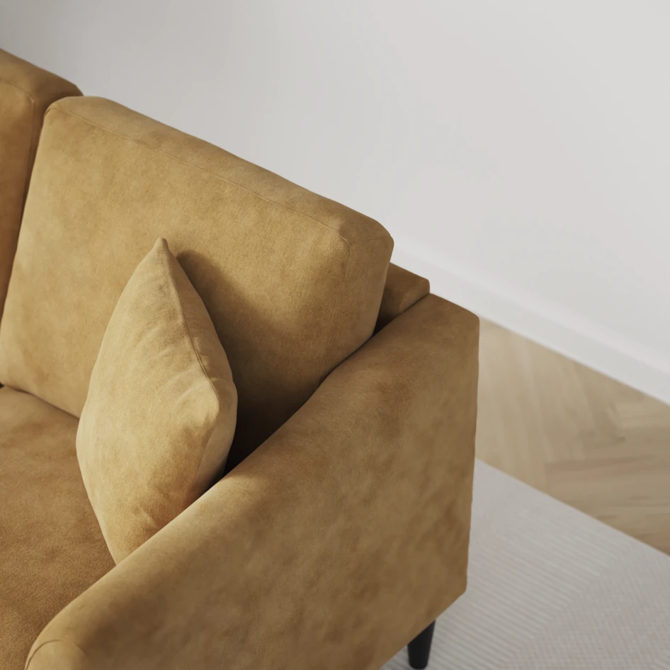 Eden - 2,5-sits soffa - Gul