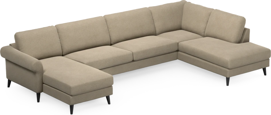 Bridge - 3-sits soffa med schäslong vänster och divan höger - Beige