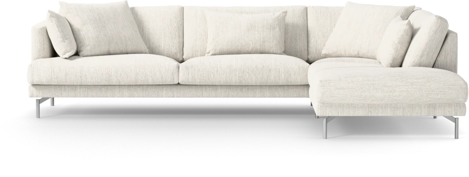 Harper - 3-sits soffa med divan höger - Vit
