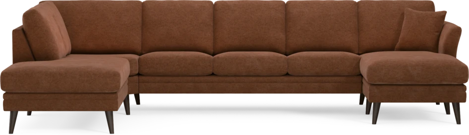 Eden - 3-sits soffa med divan vänster och schäslong höger - Orange